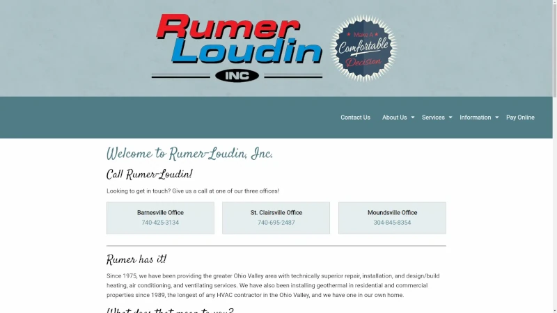 Rumer-Loudin Inc Desktop Website