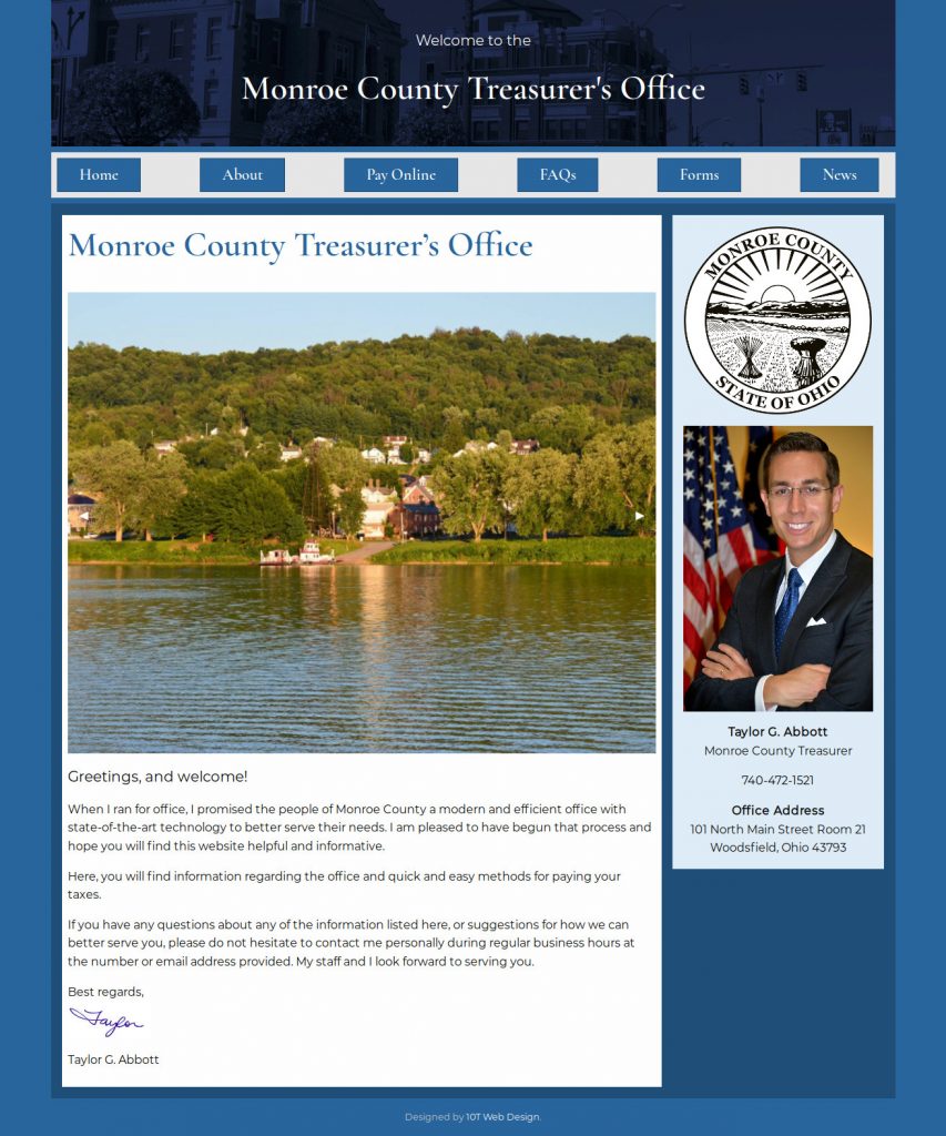Monroe County Treasurer’s Office 10T  Design