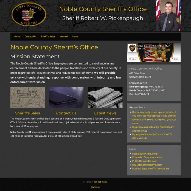 Noble County Sheriff’s Office 10T  Design