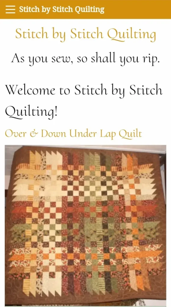 Stitch by Stitch Quilting Mobile Website